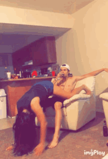 Sadako-like Crawl Lap Dance GIF