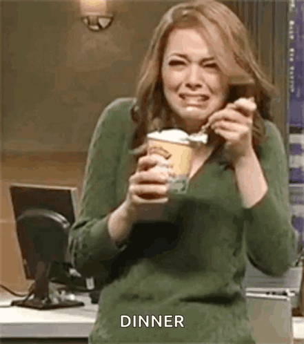Emma Stone Sadness Dining Alone GIF