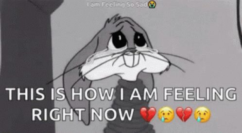 Sadness Visible In Bugs Bunny GIF