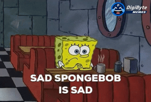 Spongebob Displaying Sadness Reaction GIF