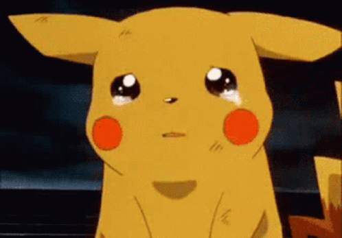 Pikachu Pokemon Showing Sadness In Eyes GIF