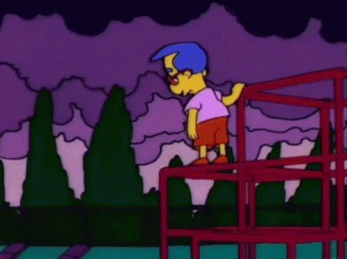 Milhouse Van Houten Manifesting Sadness GIF