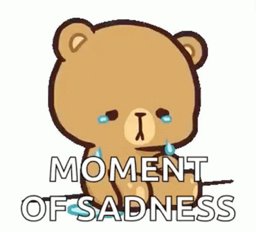 Moment Of Sadness Crying Mocha Bear GIF