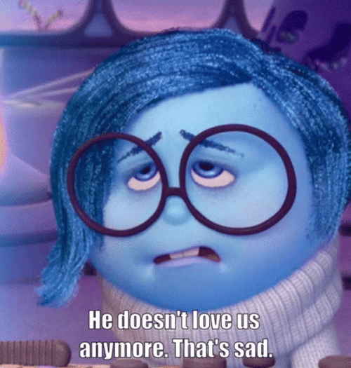 Sadness Feeling Down Inside Out GIF