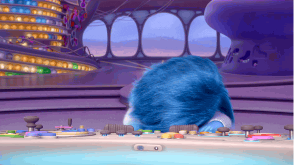 Sadness Inside Out Rolling And Crying GIF