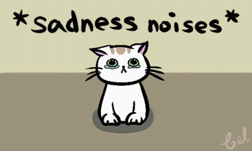 Sadness Noises Melting Cat GIF