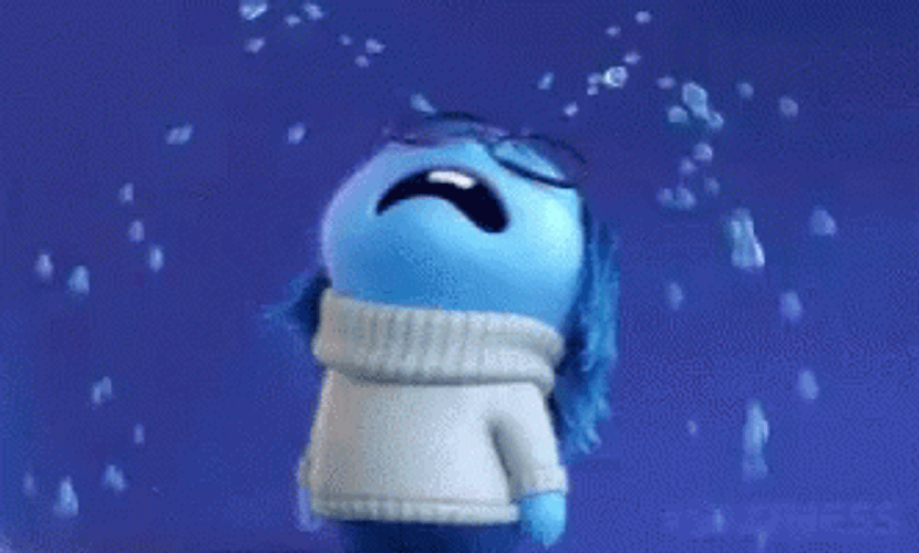 Sadness Tearing Up Inside Out GIF