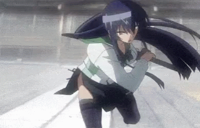 Saeko Busujima Attack Highschool Of The Dead GIF