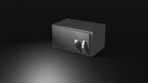 Safe Box Revealing Contents Animation GIF