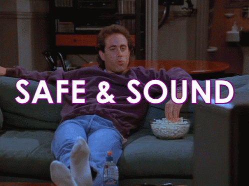 Jerry Seinfeld Safe And Sound Eating Popcorn GIF