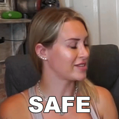 Calm Lady Reminding To Be Safe GIF