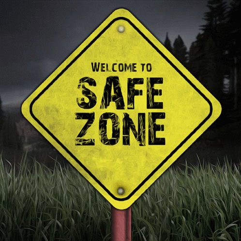 Safe Zone Sign Gunned Down GIF