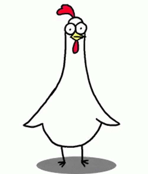 Safe Chicken Bro Line Drawing GIF