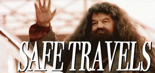 Hagrid Waving Safe Travels GIF