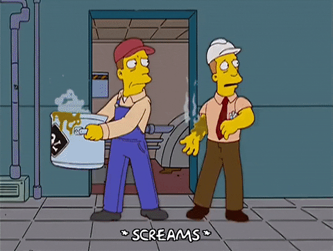 Safety Shower Screams Bart GIF