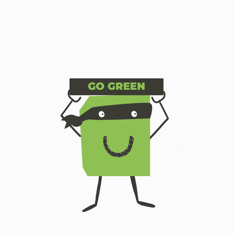 Sage Green Go Green Banner GIF