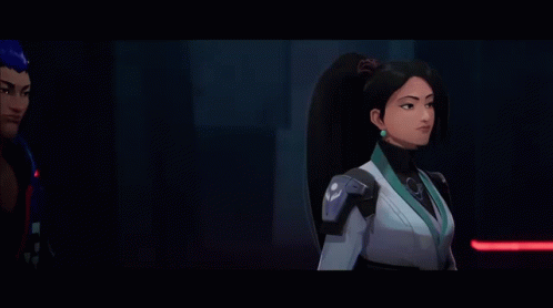 Sage Valorant And Yoru Passing By GIF