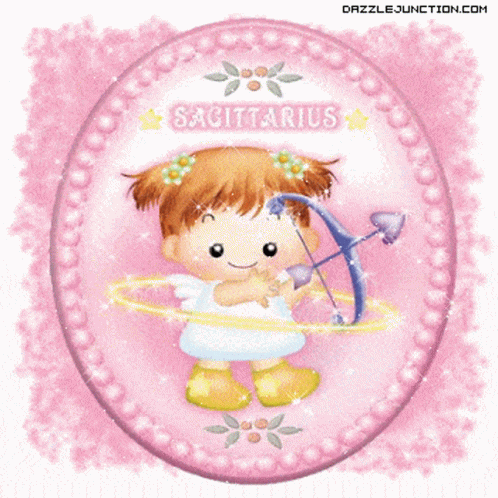 Sagittarius Girl With Bow And Arrow GIF