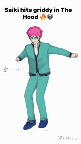 Saiki Hits Griddy with Pink Hair and Blue Eyes