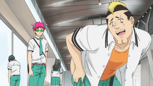 Saiki K Showing Butt GIF