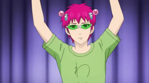 Saiki K Hands Up GIF