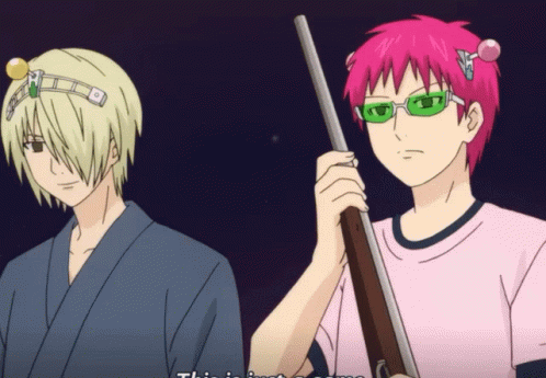 Saiki K Air Gun GIF