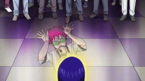 Saiki K Head Side Flip GIF