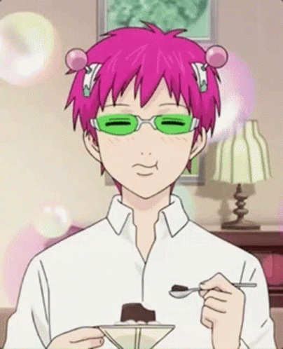 Saiki K Eating Chocolate GIF