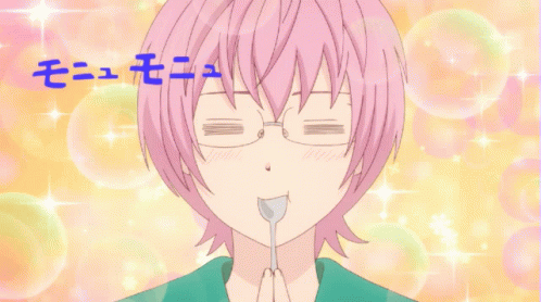 Saiki K Eating Happily GIF