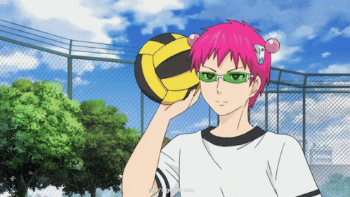 Saiki K Playing Volleyball GIF