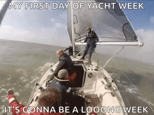 Sailboat My First Day Of Yacht Week GIF