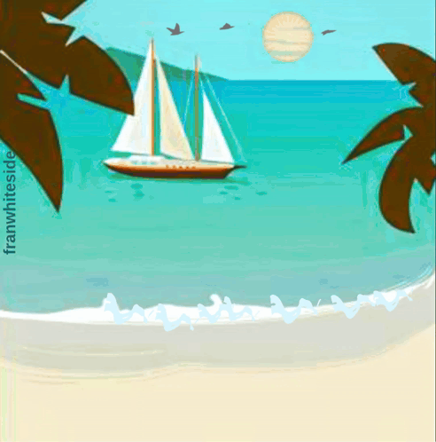 Sailboat On Beach Franwhiteside GIF