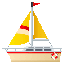 Sailboat Travel Sticker GIF
