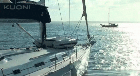 Sailboat With Word Kuoni GIF