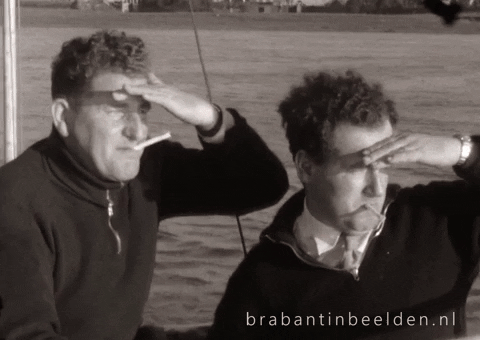 Sailing Friends Looking At Sun GIF