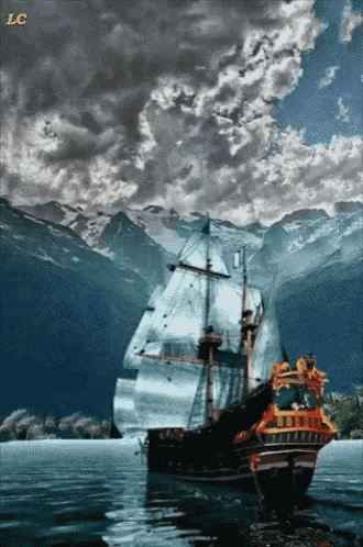 Sailing Ship Gif GIF