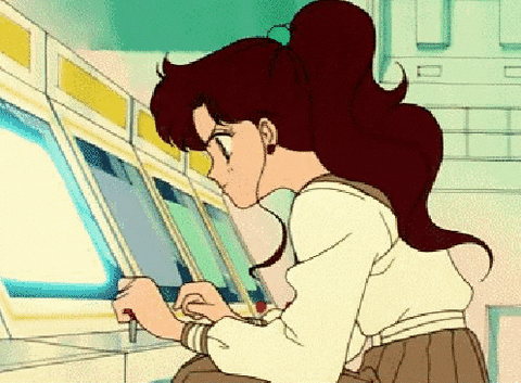 Sailor Jupiter Playing Arcade Game GIF