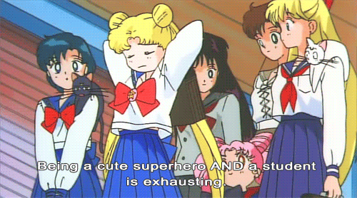 Sailor Jupiter Walking With Friends GIF