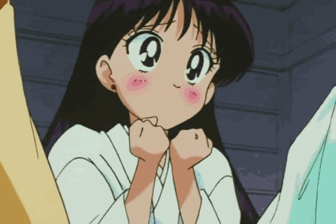 Sailor Mars Blushing Anime GIF