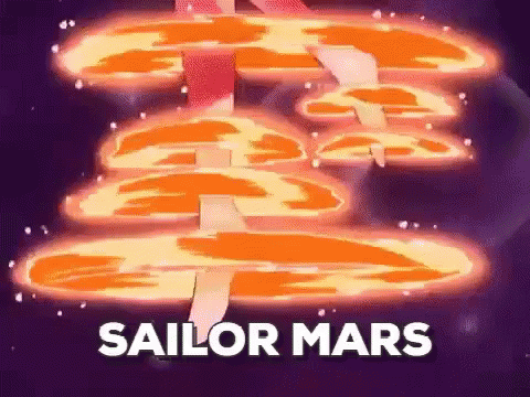 Sailor Mars Pose Fire Power GIF