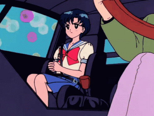 Sailor Mercury Car Anime GIF