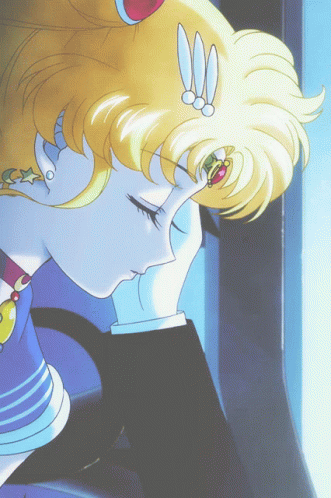 Sleeping Sailor Moon And Tuxedo Mask Kiss GIF