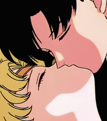 Eyes Open Sailor Moon And Tuxedo Mask Kiss GIF
