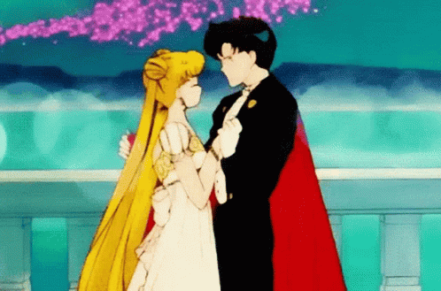Sailor Moon And Tuxedo Mask Kiss 498 X 329 Gif GIF