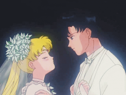 Sailor Moon And Tuxedo Mask Kiss The Bride GIF