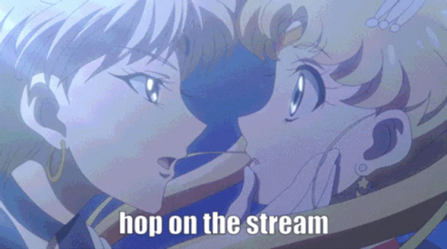 Sailor Moon And Tuxedo Mask Kiss GIF