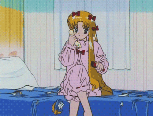 Sailor Moon Combing Long Hair GIF