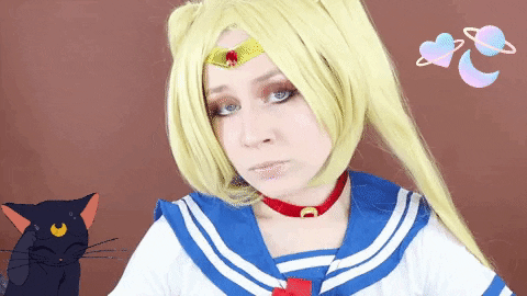 Sailor Moon Cosplayer Pouty Face GIF