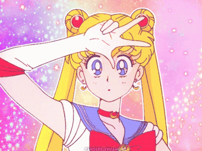 Sailor Moon Peace Sign GIF