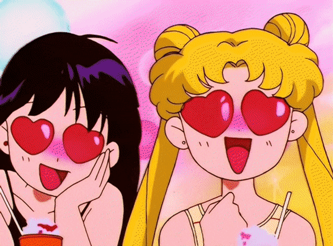 Sailor Moon Sailor Scouts Heart Eyes GIF